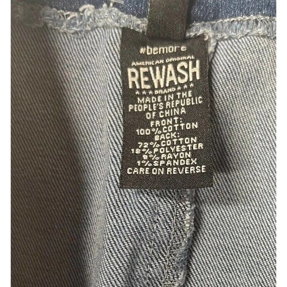 Juniors Rewash Vintage Reunion Full Front Zip Denim Jean Mini Skirt Size 5/27 - Picture 7 of 8